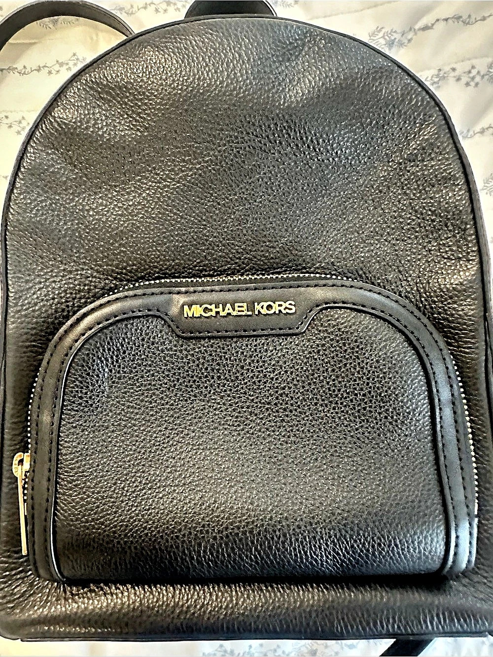 Michael Kors Rhea Medium Slim Leather Backpack Black